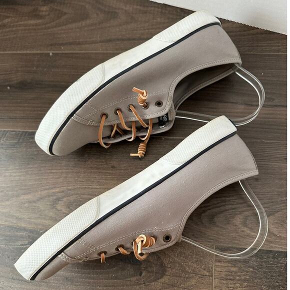 Sperry Top Sider Size 9.5M Pier View Slip On Low Top Flat Canvas Sneaker Gray - Picture 8 of 12